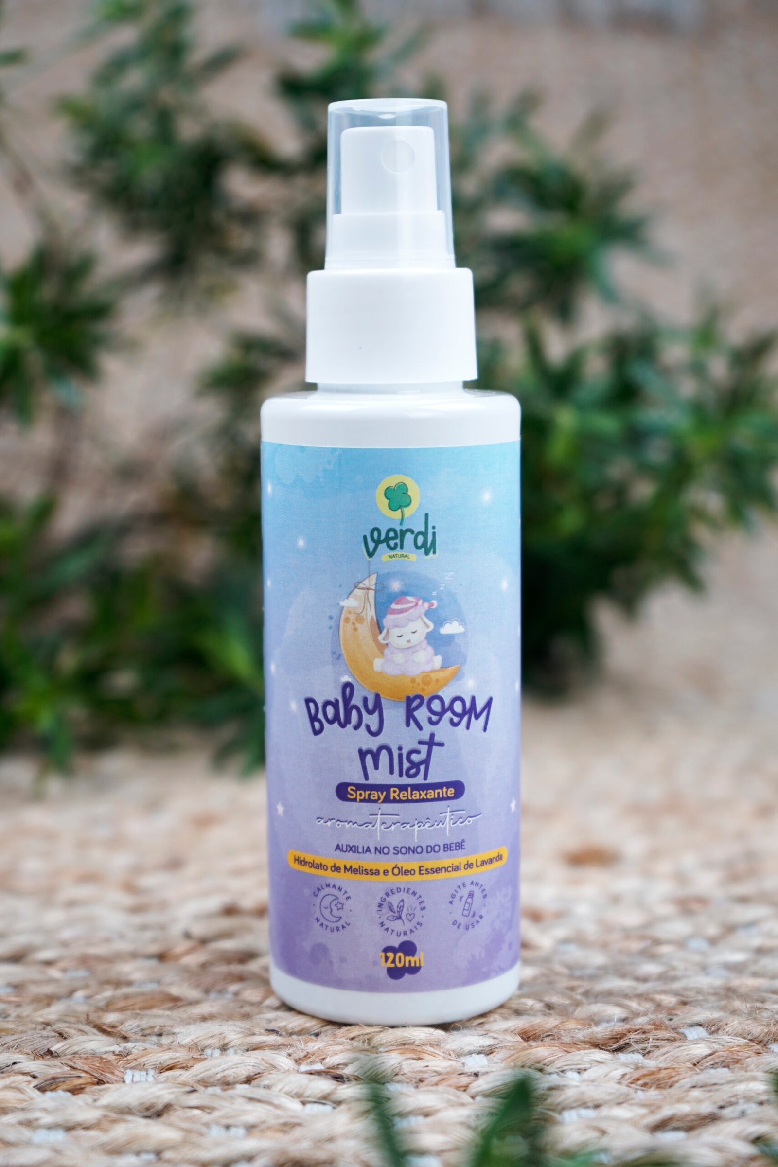 Spray Relaxante Baby Room Mist com Hidrolato de Melissa e Óleo essencial de Lavanda