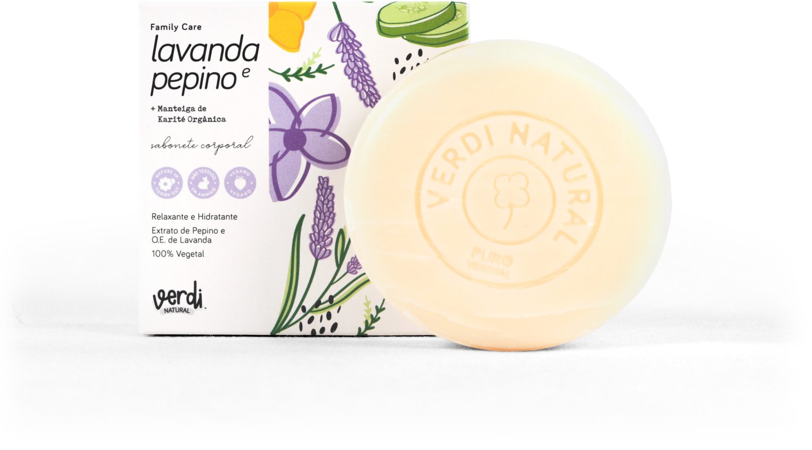 Sabonete Corporal Relaxante e Hidratante com Lavanda e Pepino - Family Care