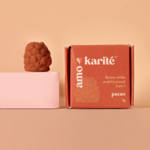 Batom Sólido Multifuncional 3 em 1 - Pecan Amo Karité